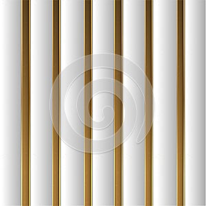 Metallic golden white 3d art deco elegant realistic geometric abstract modern vector background