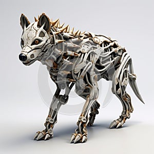 Metallic Hyena 3d Model: Stunning Caninecore Art By Julep Krudzik