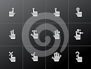 Metallic Icons - Touchpad Gestures