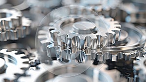 The Metallic Interlocking Gears.AI generated image