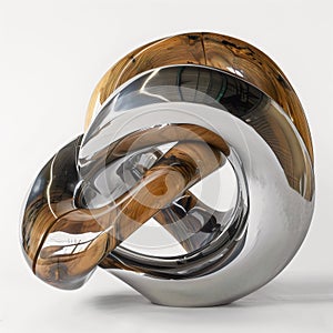 Metallic Intertwined Sculpture