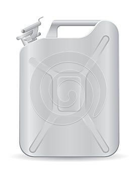 Metallic jerrycan vector illustration