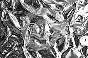 Metallic liquid abstract surface with ripple effect. AI generated