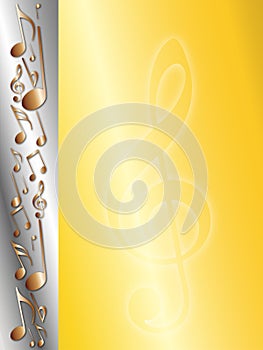 Metallic music sheet background
