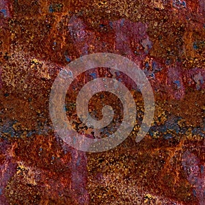 Metallic old wall with rust. grunge texture