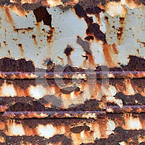 Metallic old wall with rust. grunge texture