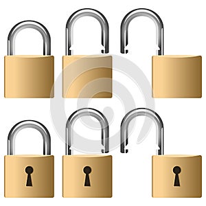 Metallic Padlock Collection