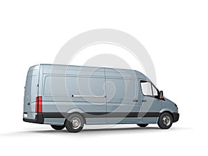 Metallic pale blue delivery van