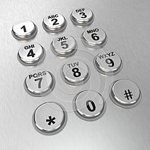 Metallic pay phone keypad