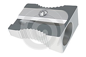 Metallic Pencil Sharpener, 3D rendering