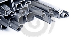 Metallic pipes, corners, types
