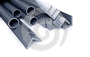 Metallic pipes, corners, types