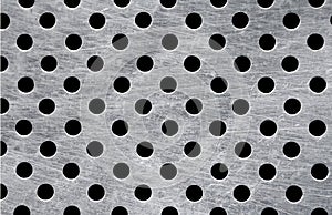 Metallic plate with full of holes