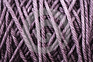 Metallic Purple Yarn Texture Close Up