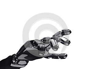 Metallic robot hand. 3d rendering