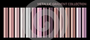 Metallic rose gold vector gradient, bronze, pastel peach pink colorful palette