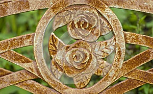 Metallic roses pattern photo