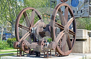 Metallic sculpture in Ciutadella park in Barcelona