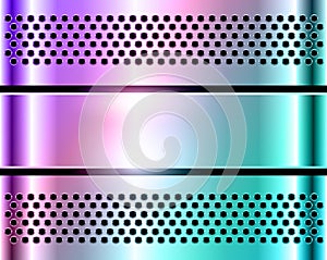 Metallic silver background with opalescence pearl colors photo