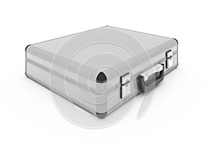 Metallic silver briefcase