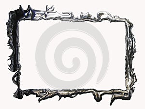 Metallic silver frame