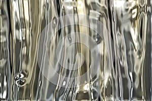 Metallic silver gold wavy background