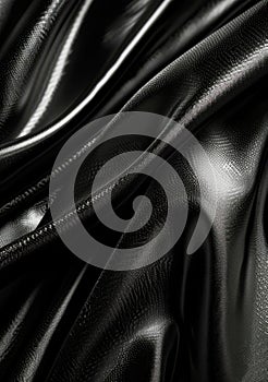 Metallic silver stripes on a black canvas, generating a sense of speed and dynamism.