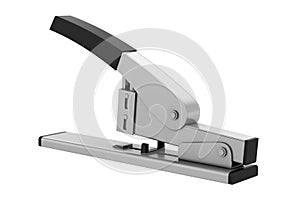 Metallic stapler isolated on white