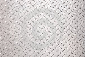 Metallic steel plate with diamond pattern. light silver metal background