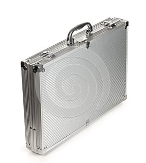 Metallic suitcase