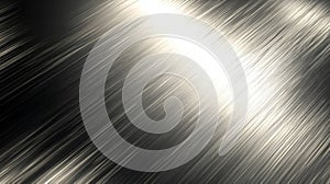 Metallic surface reflecting light with a brushed texture showcasing modern design elements