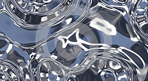 Metallic surface with swirling patterns