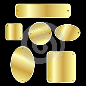 Metallic tags - golden