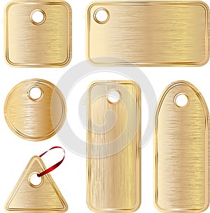 Metallic tags vector