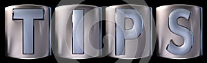 Metallic tips word
