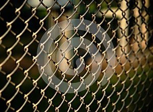 Metallic traditional pattern of a protection fence