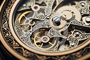 Metallic watch old time macro clock vintage antique gears mechanical