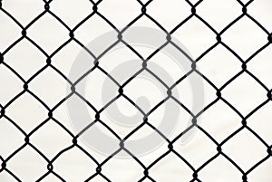 Metallic wire chain link fence
