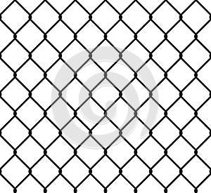 Metallic wired fence seamless pattern