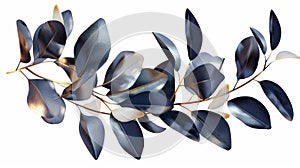Metalliclooking plant with rubbery flexible leaves photo