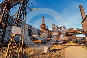 Metallurgical factory with logistic railroad infrastructure
