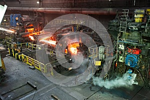 Metallurgical factoryMetallurgical factory, hot rolled metal conveyor