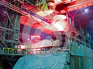 Metallurgical plant, industrial production process photo
