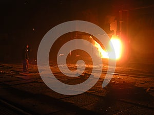Metallurgical plant technological and production proccess. photo