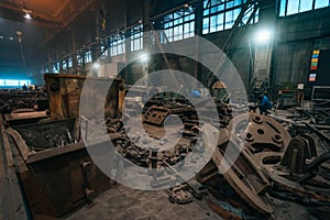 Metallurgical production, steelmaking and processing iron products. Manufacturing premises and workshop in foundry heavy