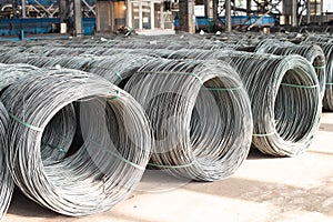 Metallurgical production. Wire rods or coils for industrial use