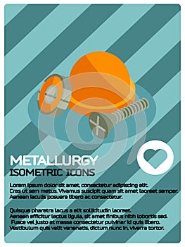 Metallurgy color isometric poster