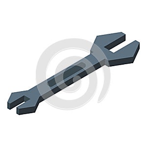 Metallurgy key icon, isometric style