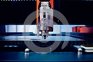 Metallurgy milling plasma cutting of metal CNC Laser engraving. Concept background modern industrial technology