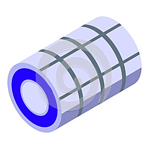 Metallurgy steel roll icon, isometric style